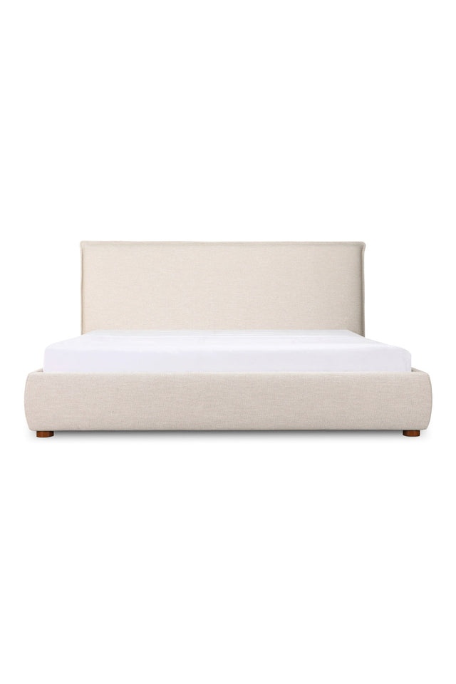 Modern European furniture - Beige Linen Blend Bed - www.oroa.com