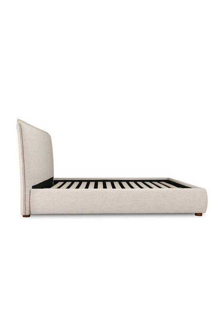 Modern European furniture - Beige Linen Blend Bed - www.oroa.com