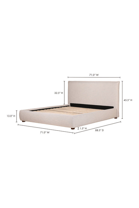 Modern European furniture - Gray Linen Blend Bed - www.oroa.com