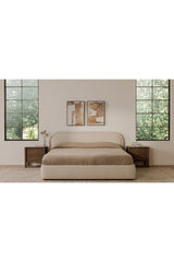Modern European furniture - Cream Velvet King Bed - www.oroa.com