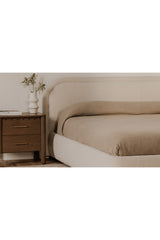 Modern European furniture - Cream Velvet King Bed - www.oroa.com
