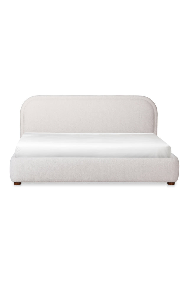 Modern European furniture - Cream Velvet King Bed - www.oroa.com