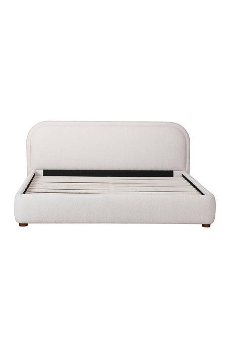 Modern European furniture - Cream Velvet King Bed - www.oroa.com