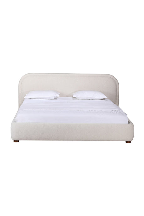 Modern European furniture - Cream Velvet King Bed - www.oroa.com