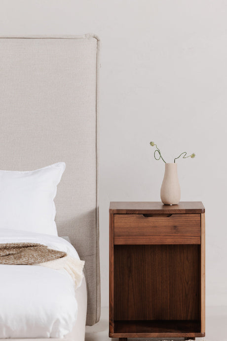 Modern European furniture - Beige Linen Blend Bed - www.oroa.com