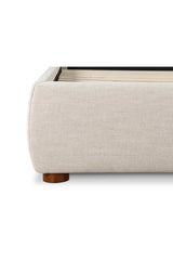 Modern European furniture - Beige Linen Blend Bed - www.oroa.com