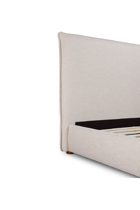 Modern European furniture - Beige Linen Blend Bed - www.oroa.com