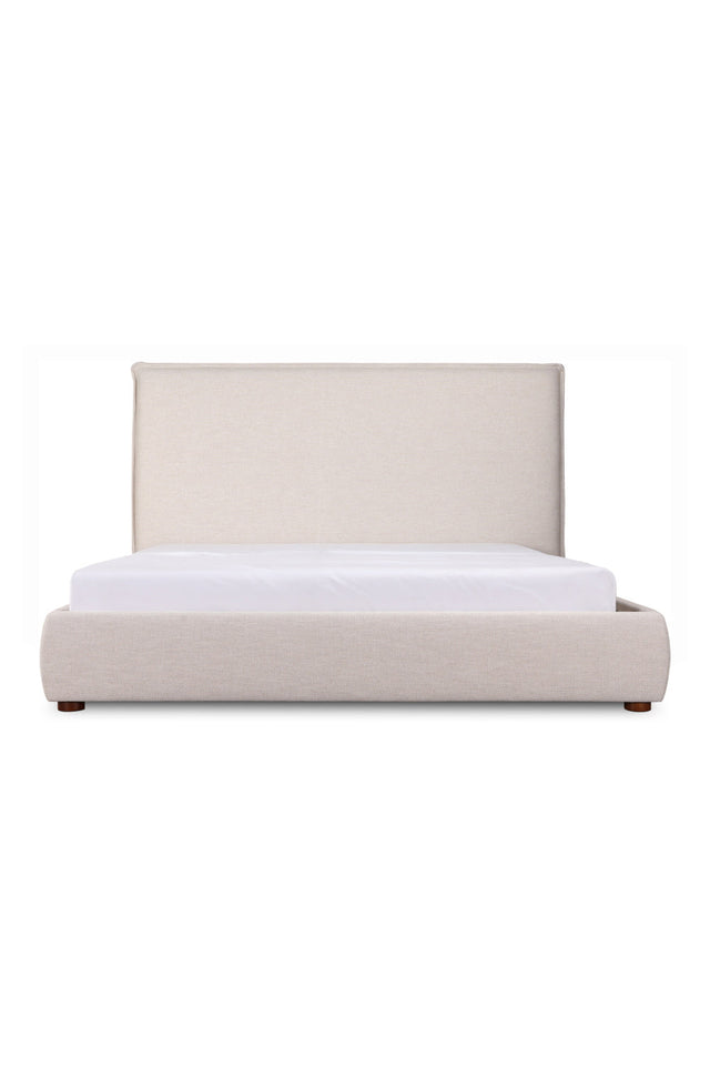Modern European furniture - Beige Linen Blend Bed - www.oroa.com