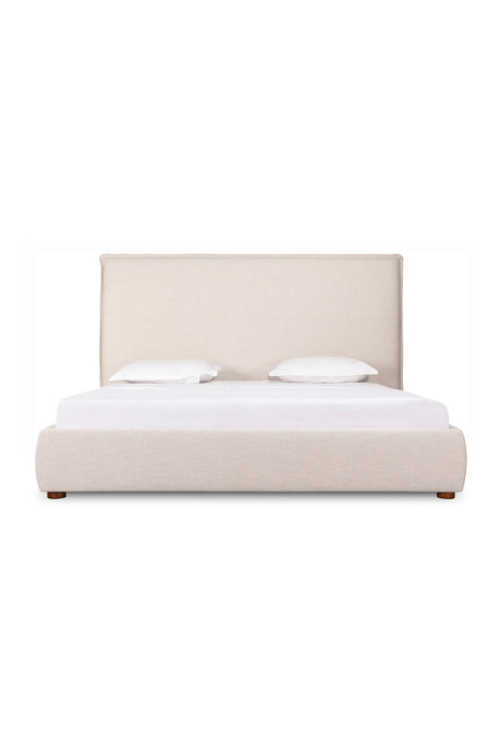 Modern European furniture - Beige Linen Blend Bed - www.oroa.com