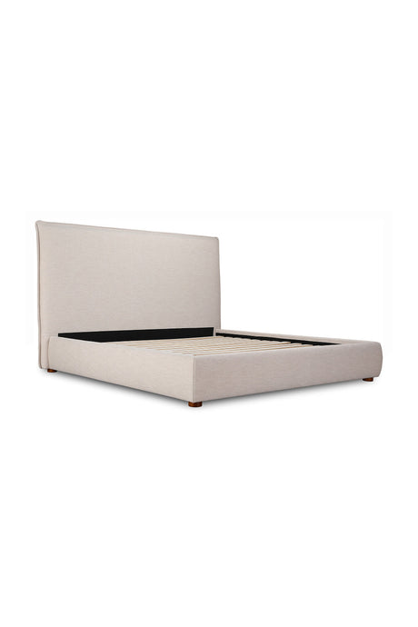 Modern European furniture - Beige Linen Blend Bed - www.oroa.com