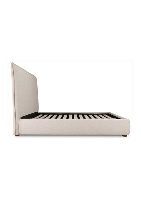 Modern European furniture - Beige Linen Blend Bed - www.oroa.com