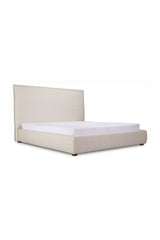 Modern European furniture - Beige Linen Blend Bed - www.oroa.com