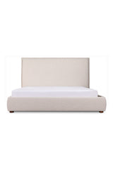 Modern European furniture - Beige Linen Blend Bed - www.oroa.com