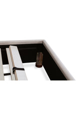 Modern European furniture - Beige Linen Blend Bed - www.oroa.com