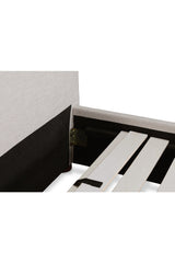 Modern European furniture - Beige Linen Blend Bed - www.oroa.com