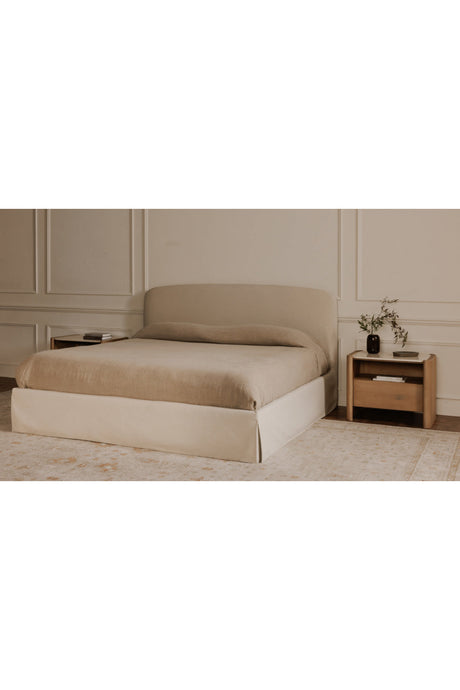 Modern European furniture - Cream Storage Bed - www.oroa.com