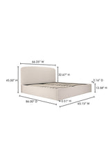 Modern European furniture - Cream Storage Bed - www.oroa.com