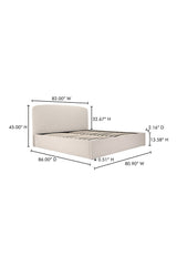 Modern European furniture - Cream Storage Bed - www.oroa.com