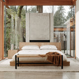 Modern European furniture - Solid Oak Wood Bed - www.oroa.com