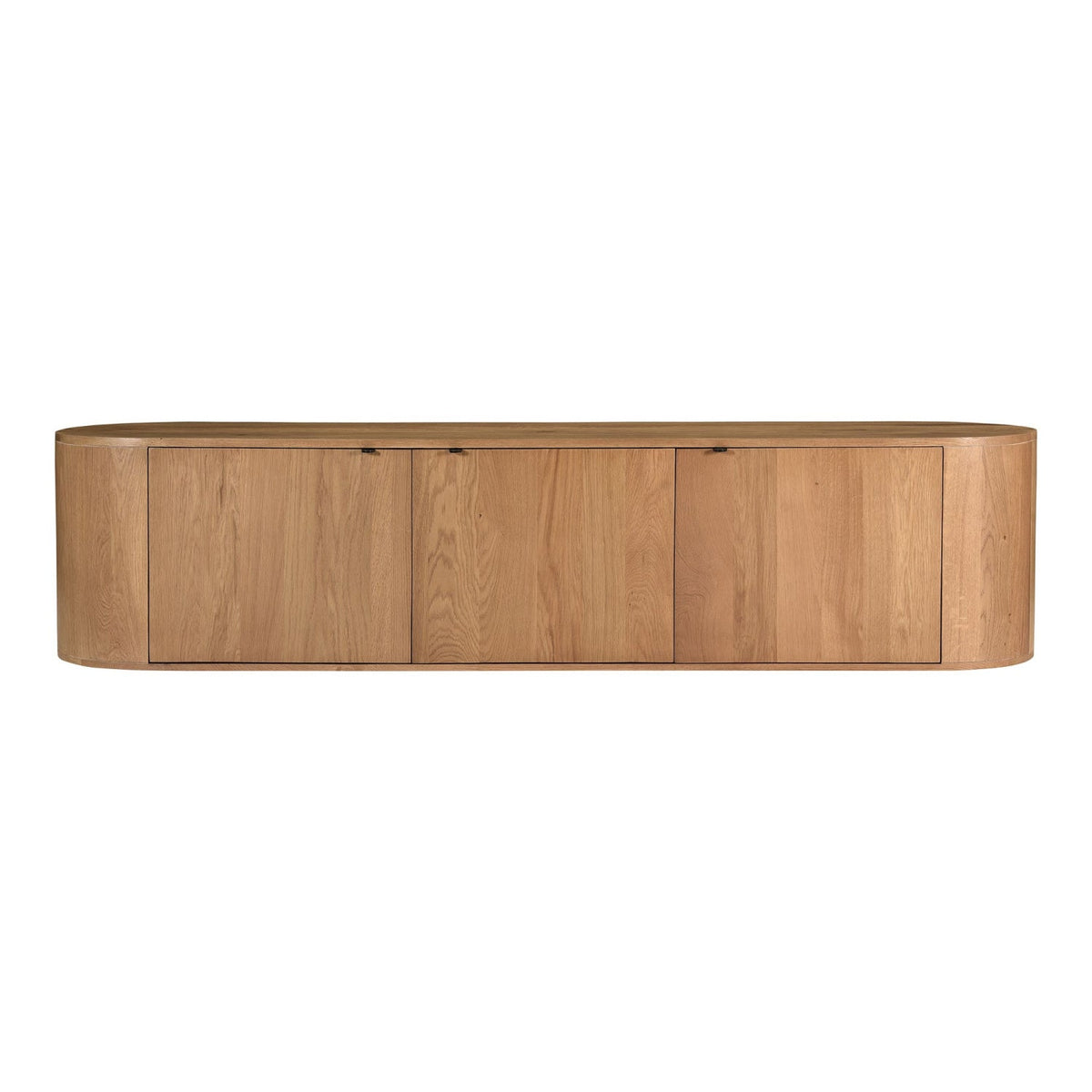 Modern European furniture - Natural Oak 3-Door Media Bench - www.oroa.com