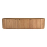 Modern European furniture - Natural Oak 3-Door Media Bench - www.oroa.com