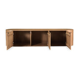 Modern European furniture - Natural Oak 3-Door Media Bench - www.oroa.com
