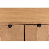 Modern European furniture - Natural Oak 3-Door Media Bench - www.oroa.com