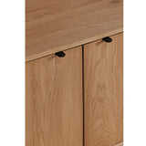 Modern European furniture - Natural Oak 3-Door Media Bench - www.oroa.com