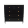 Modern European furniture - Black 5-Drawer Chest - www.oroa.com