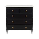 Modern European furniture - Black 5-Drawer Chest - www.oroa.com