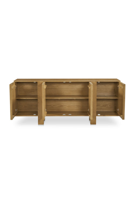 Modern European furniture - Japandi Oak 4-Door Sideboard - www.oroa.com