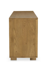 Modern European furniture - Japandi Oak 4-Door Sideboard - www.oroa.com