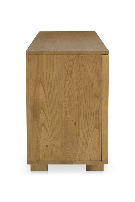 Modern European furniture - Japandi Oak 4-Door Sideboard - www.oroa.com