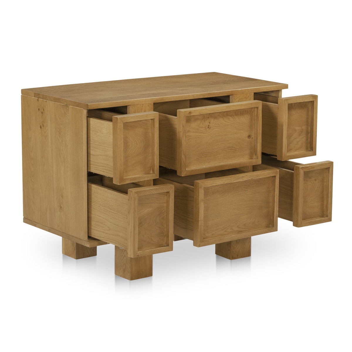 Modern European furniture - Oak 6-Drawer Nightstand - www.oroa.com