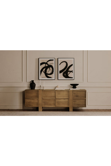 Modern European furniture - Japandi Oak 8-Drawer Dresser - www.oroa.com