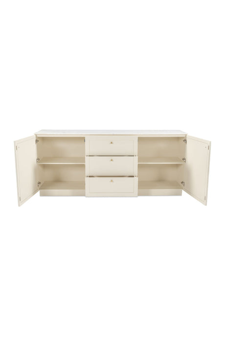 Modern European furniture - Marble Top Wooden Sideboard - www.oroa.com