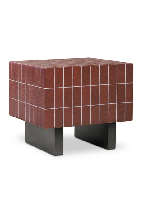 Modern European furniture - Glazed Concrete Outdoor Side Table - www.oroa.com