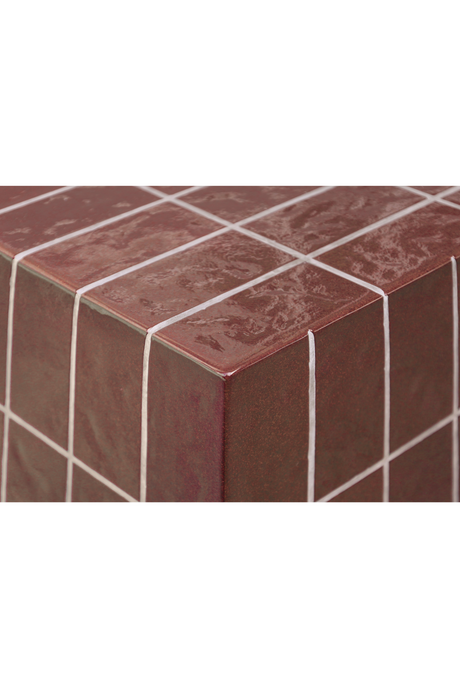 Modern European furniture - Glazed Concrete Outdoor Side Table - www.oroa.com