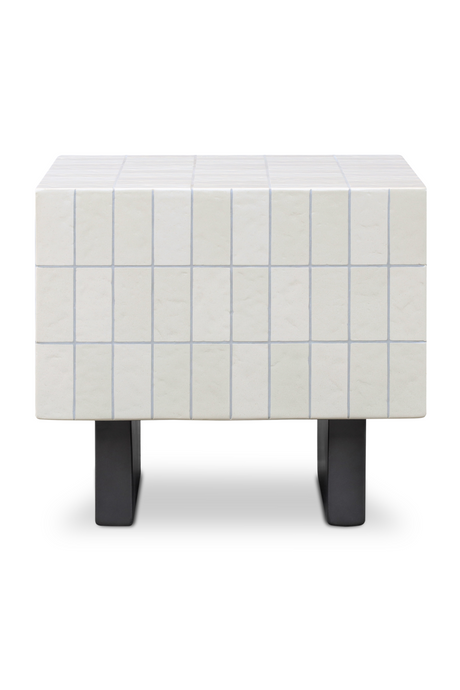 Modern European furniture - Glazed Concrete Outdoor Side Table - www.oroa.com