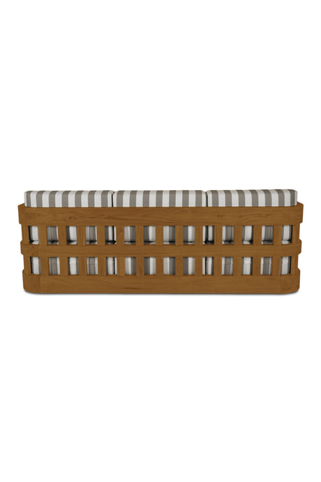 Modern European furniture - Stripe Cushioned Outdoor Sofa - www.oroa.com