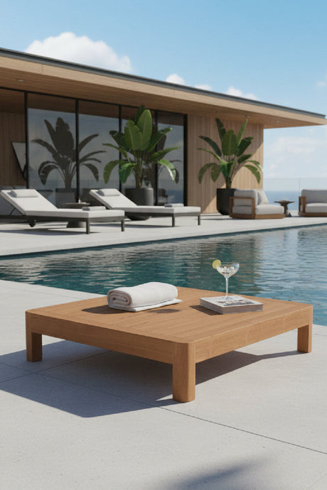 Modern European furniture - Solid Teak Outdoor Side Table - www.oroa.com