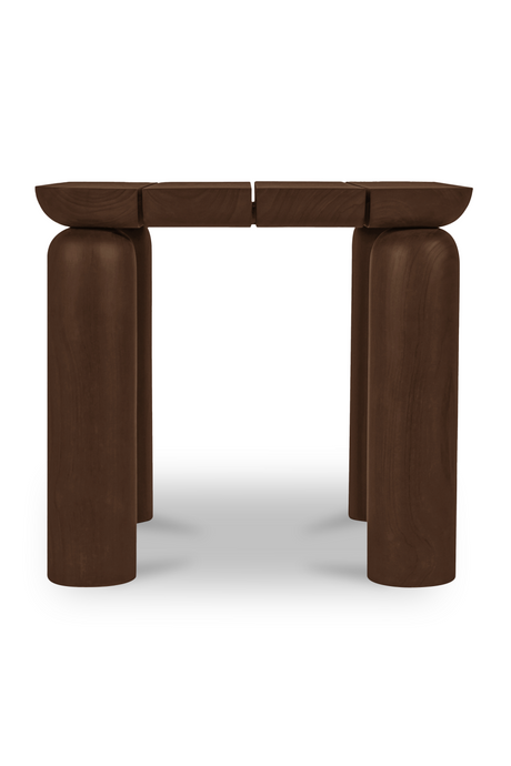 Modern European furniture - Brown Teak Outdoor Side Table - www.oroa.com