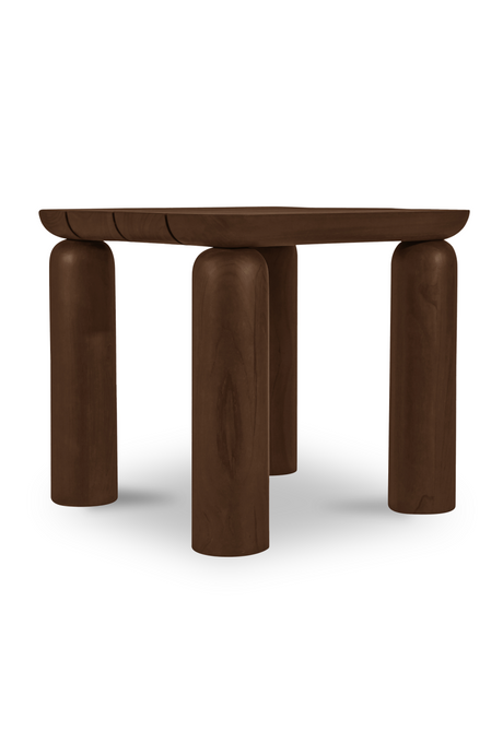 Modern European furniture - Brown Teak Outdoor Side Table - www.oroa.com
