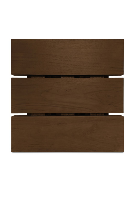 Modern European furniture - Slatted Teak Outdoor Side Table - www.oroa.com