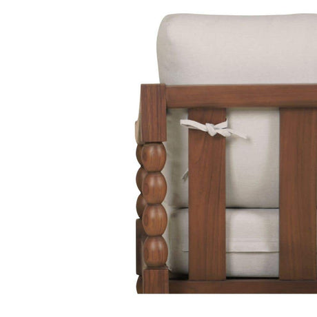 Modern European furniture - Turned-Leg Teak Outdoor Accent Chair - www.oroa.com