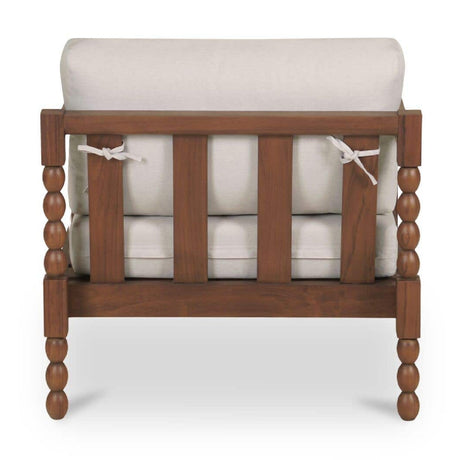 Modern European furniture - Turned-Leg Teak Outdoor Accent Chair - www.oroa.com