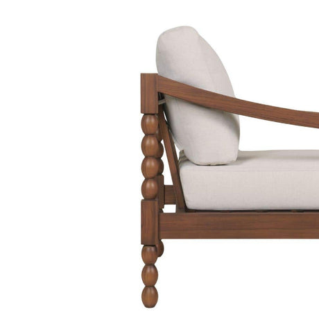 Modern European furniture - Turned-Leg Teak Outdoor Accent Chair - www.oroa.com