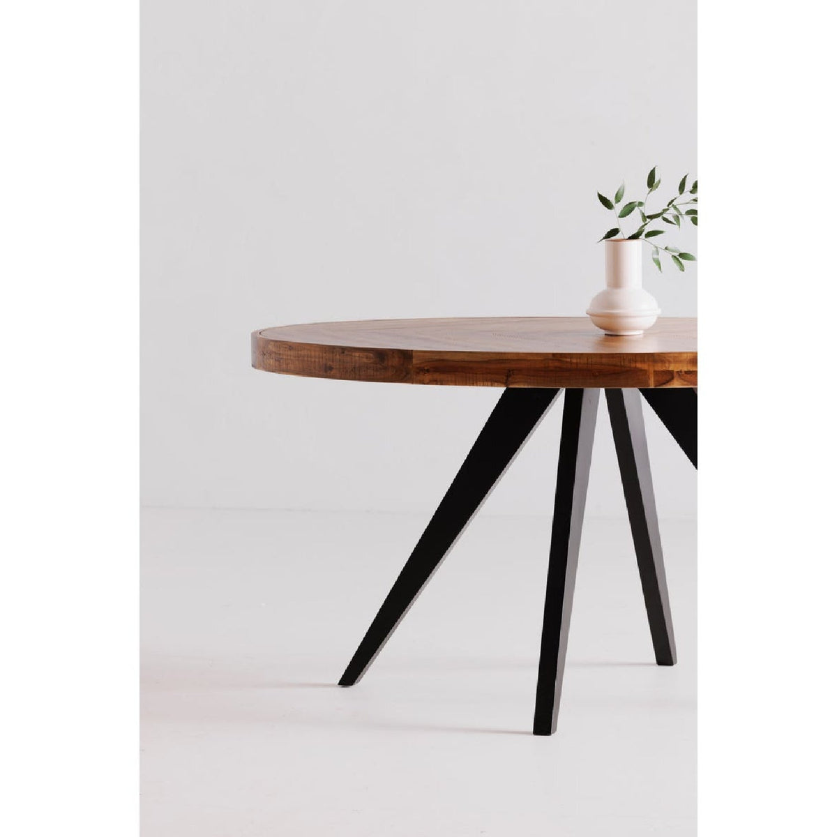Modern European furniture - Parquet Patterned Wooden Dining Table - www.oroa.com