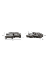 Modern European furniture - Corduroy Sectional Sofa - www.oroa.com