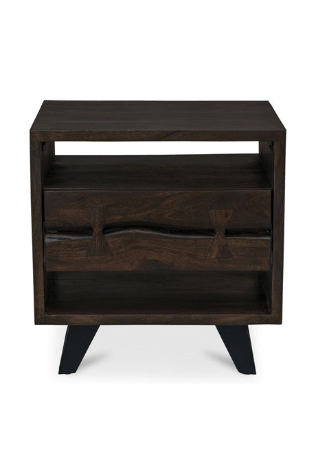 Modern European furniture - Solid Acacia 1-Drawer Nightstand - www.oroa.com